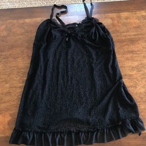 Babydoll with velvet cheetah print